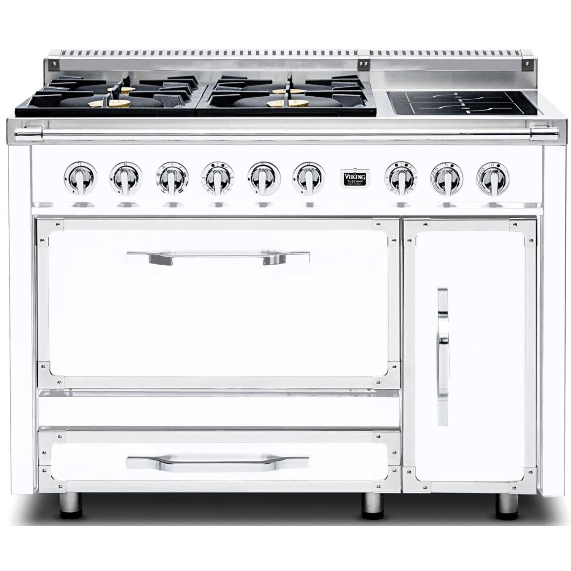 Viking 48-inch Freestanding Dual Fuel Range with True Convection Technology TVDR481-4IWH