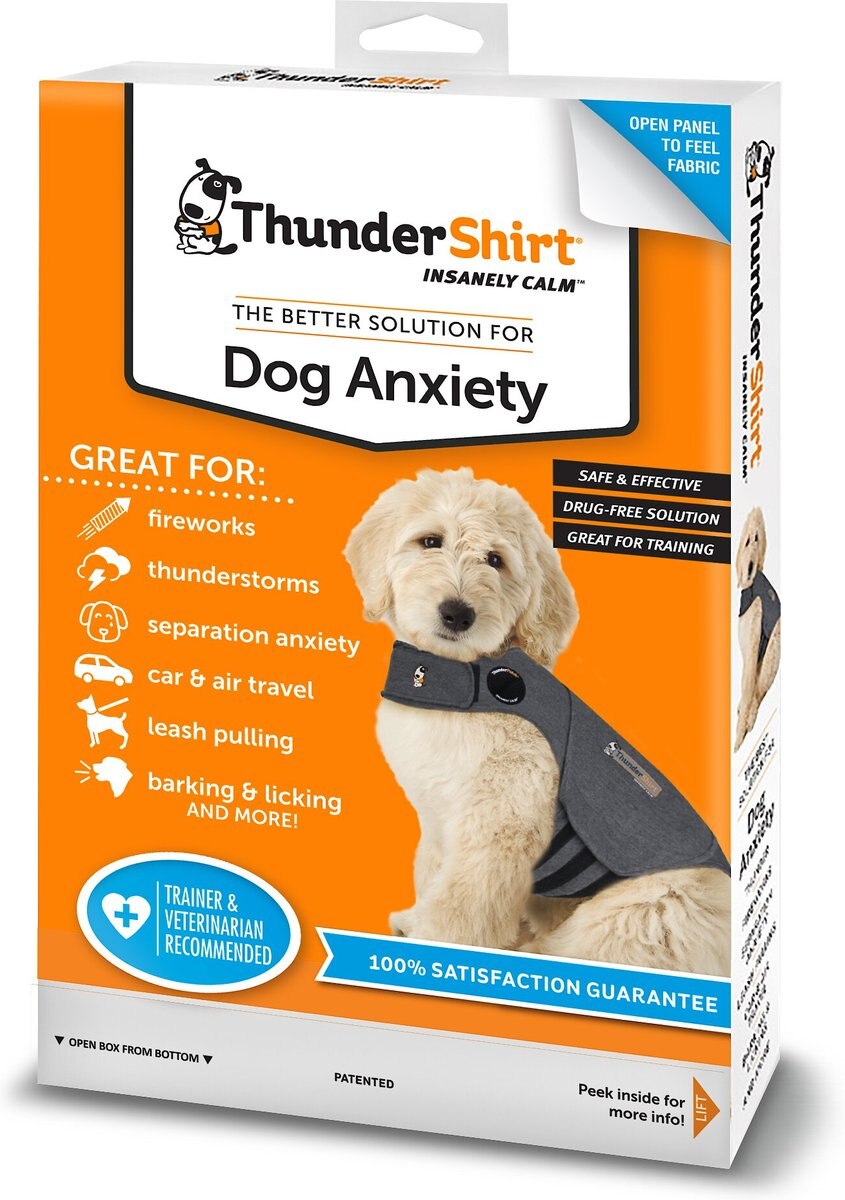 ThunderShirt Classic Anxiety and Calming Vest for Dogs， Heather Grey