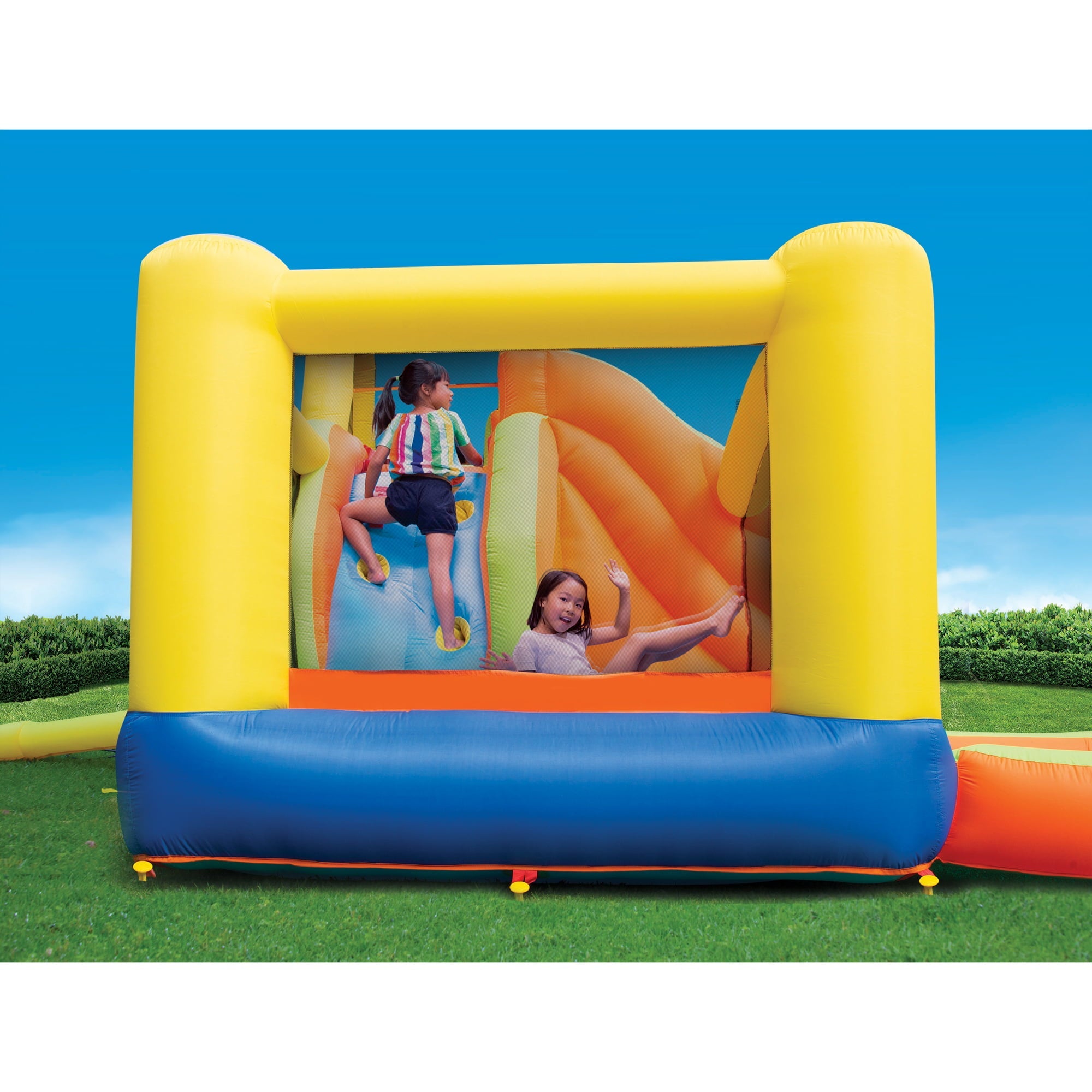 Banzai Sun 'N Splash Fun Kids Inflatable Bounce House & Water Slide Park