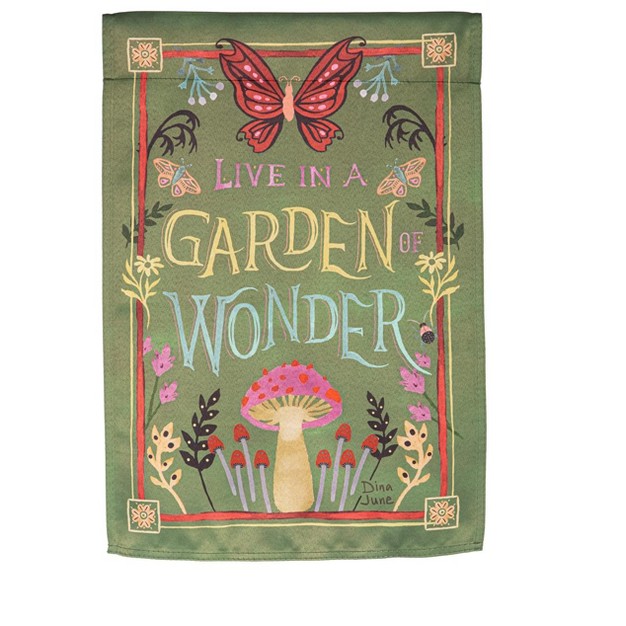 Garden Of Wonder Suede Garden Flag