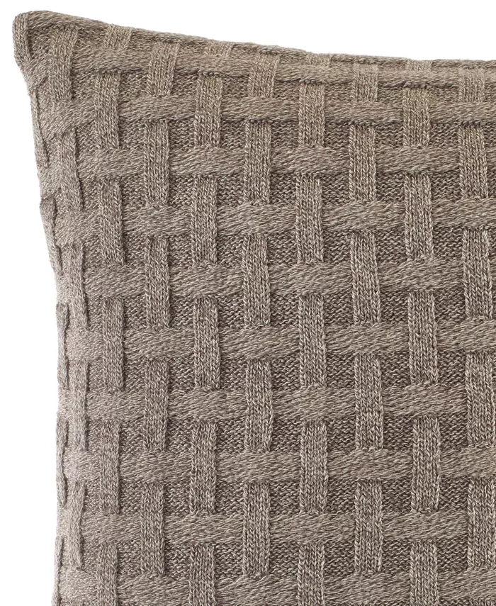 Nautica Saybrook Knit Yarn Dye Cotton Decorative Pillow， 16 x 16