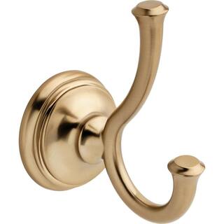 Delta Cassidy Double Towel Hook in Champagne Bronze 79735-CZ