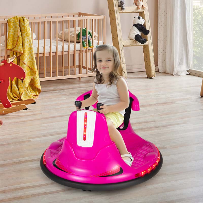 12V Electric Ride on Bumper Car for Kids, Battery Powered Race Car Bumping Toy with 360 Degree Spin