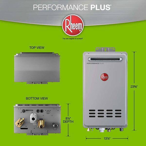 Rheem Performance Plus 8.4 GPM Natural Gas Tankless Water Heater Bundle ECO180XLN3-1BPP3