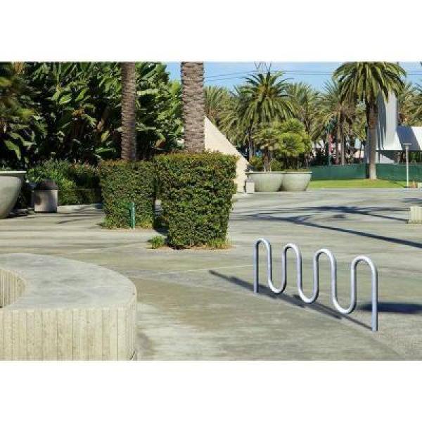 Ultra Play 7 ft Contemporary 7-Loop Inground Mount Commercial Bike Rack 5807S