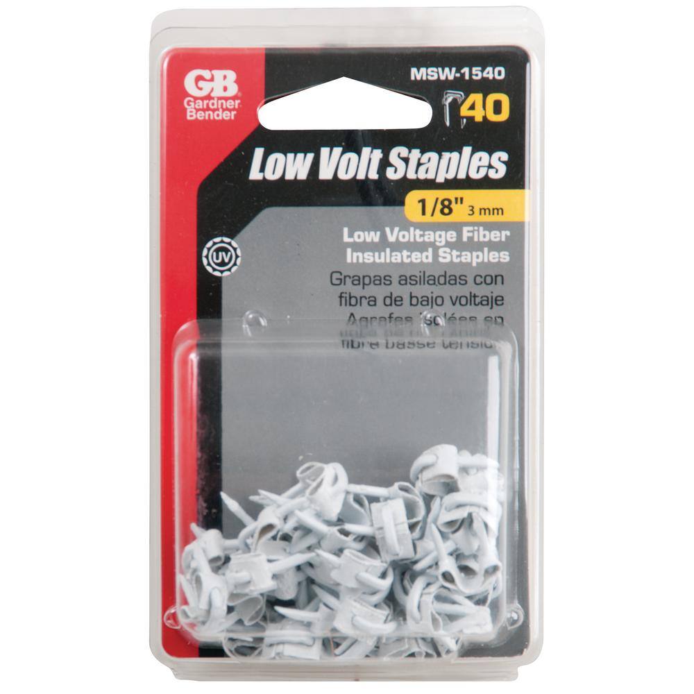 Gardner Bender 18 in. White Fiber-Insulated Steel Staples (40-Pack) MSW-1540