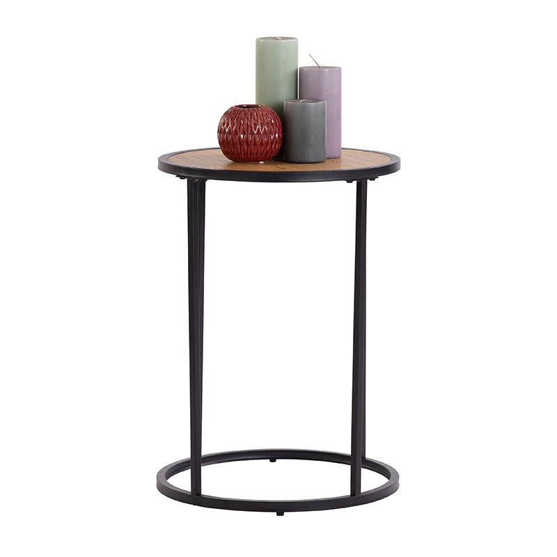 BRADFORD Side Table 40cm  - Natural & Black