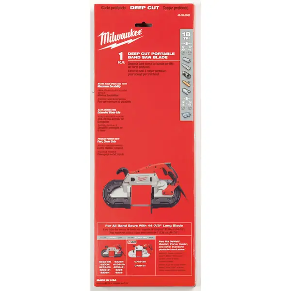 Milwaukee 18 TPI Standard Deep Cut Portable Band Saw Blade