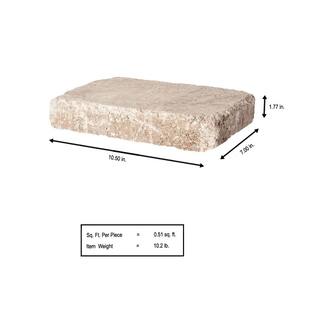 Pavestone RumbleStone Rec 10.5 in. x 7 in. x 1.75 in. Cafe Concrete Paver 90969