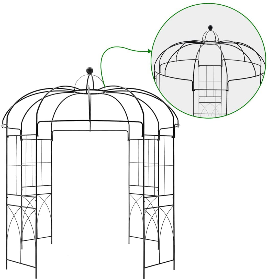 Mellcom Birdcage Shape Metal Garden Arch Arbor Wedding Arches for Ceremony