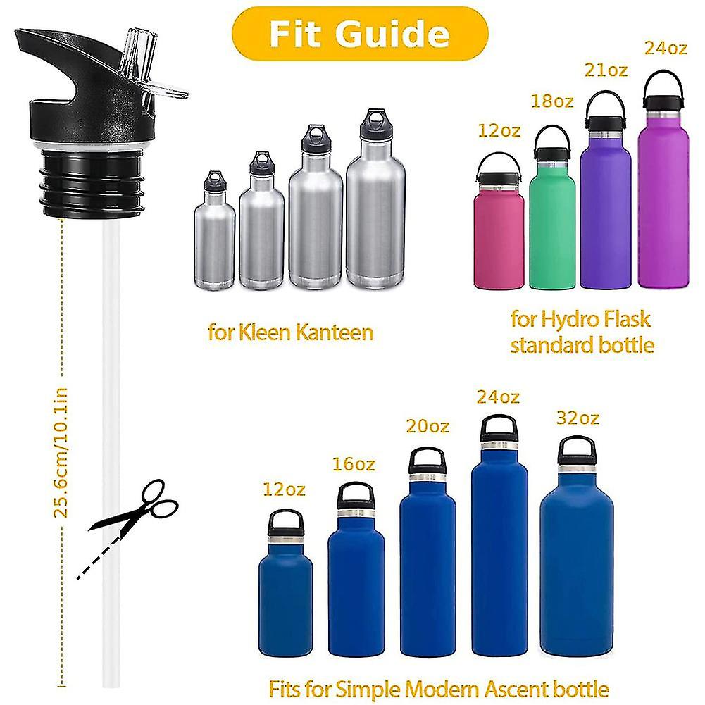 Straw Lid For Hydro Flask， Insulated Sports Water Bottle Straw Lid For Kanteen Water Bottles， Vacuu