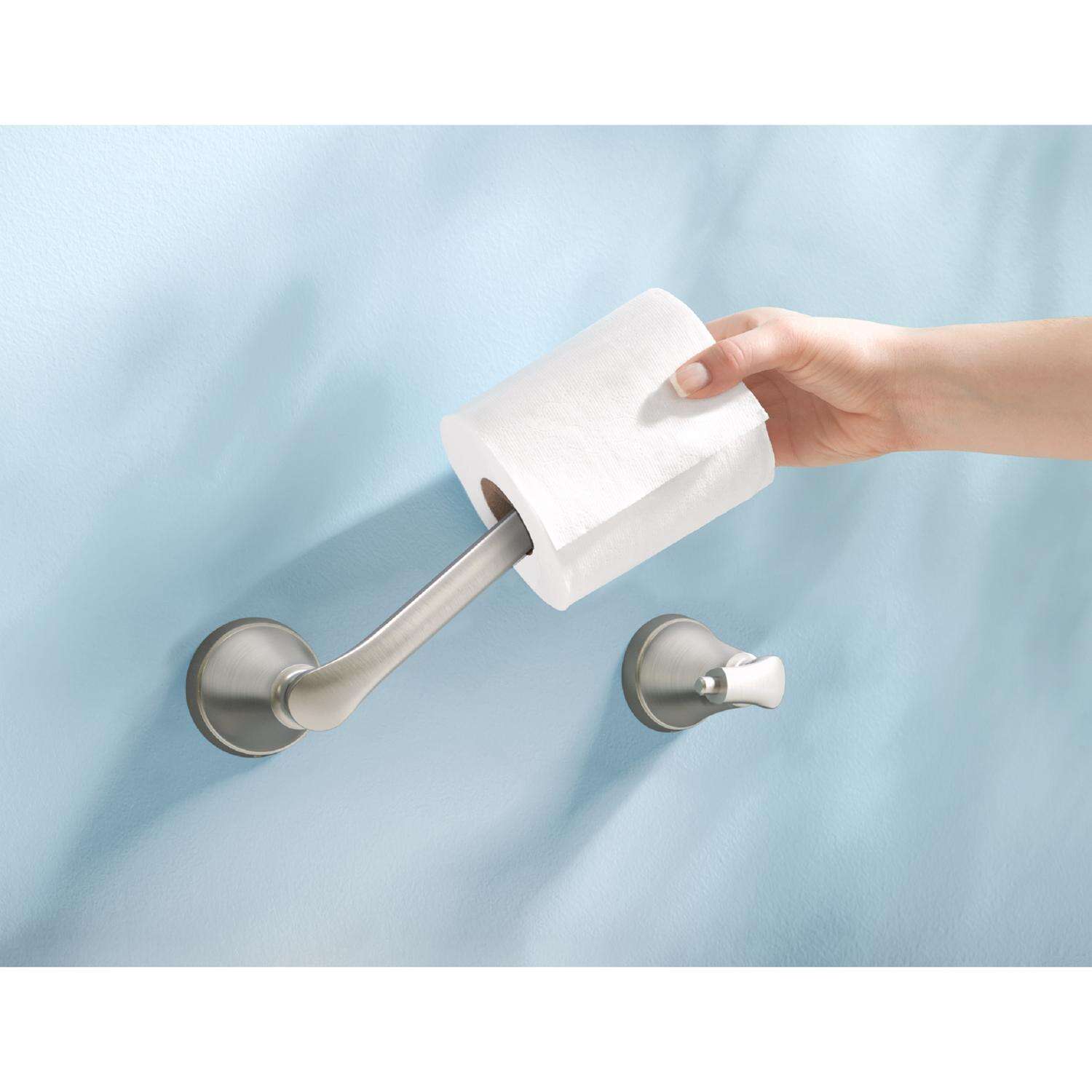 Moen Tiffin Brushed Nickel Toilet Paper Holder