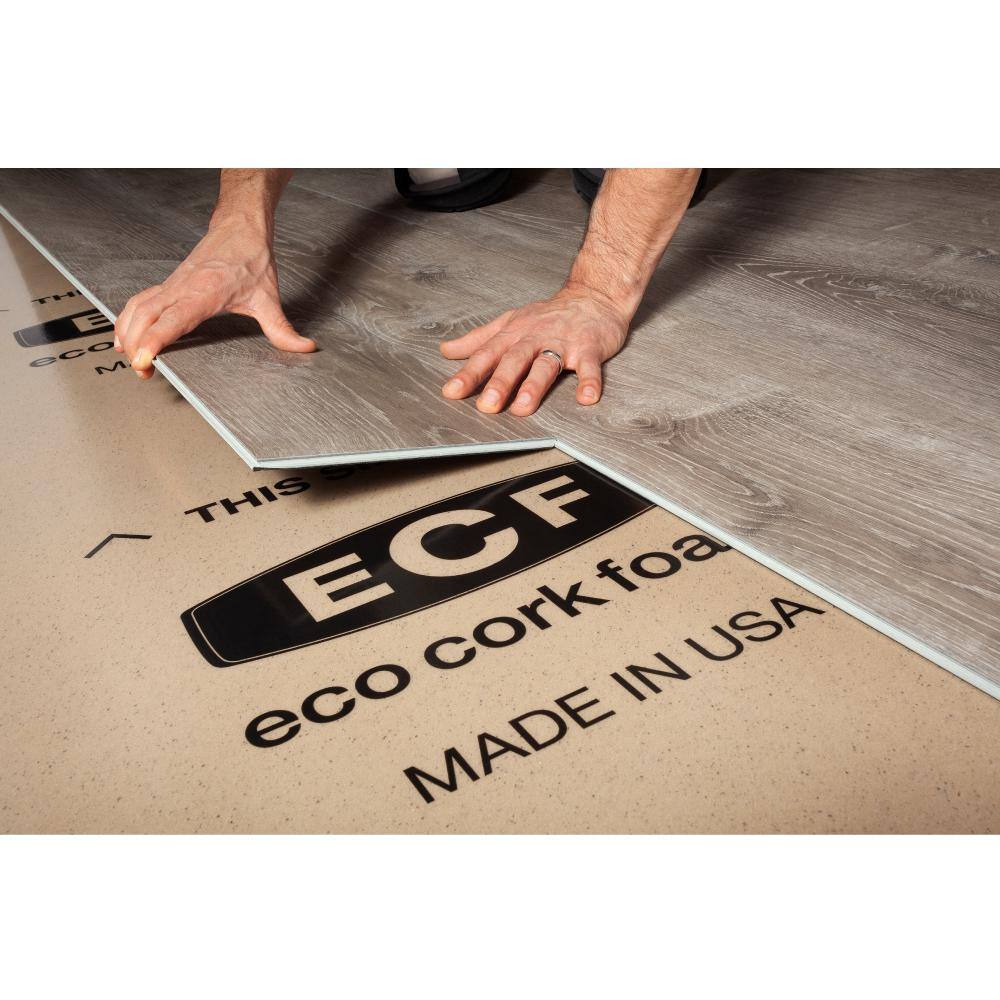 Eco Cork Foam 675 sq. ft. 3 ft. x 25 ft. x 3.2mm Waterproof Premium Plus 10-in-1 Underlayment-Vinyl Plank Laminate Engineered Wood 2200000135