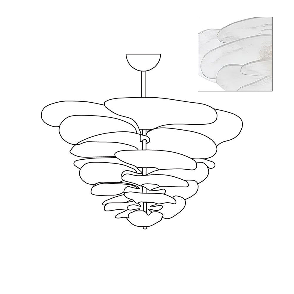 Petals Gold Murano Chandelier