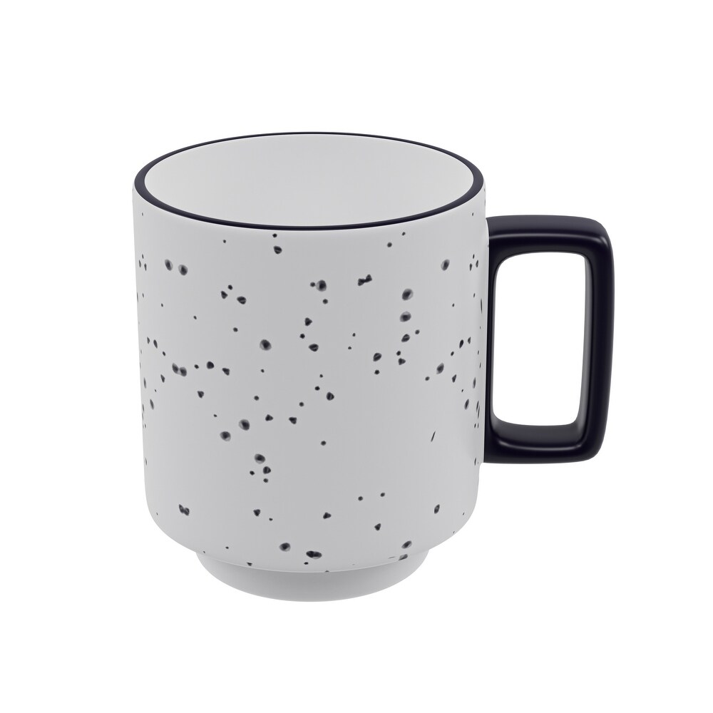 American Atelier Speckled Stackable Mugs Set of 2   14 oz