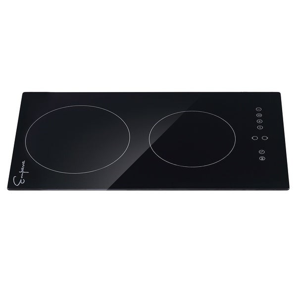 12-in Built-In Radiant Electric Cooktop in Black with 2 Elements - 12