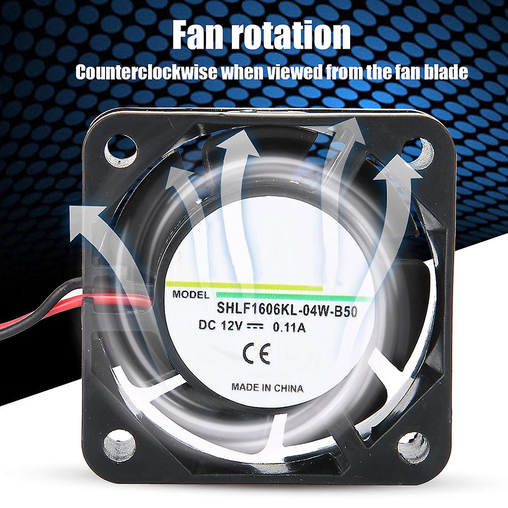 Cooling Fan 4cm 12v 0.11a Ultra-quiet Chassis Cooler 2-pin Shlf1606kl-04w-b50 For Server