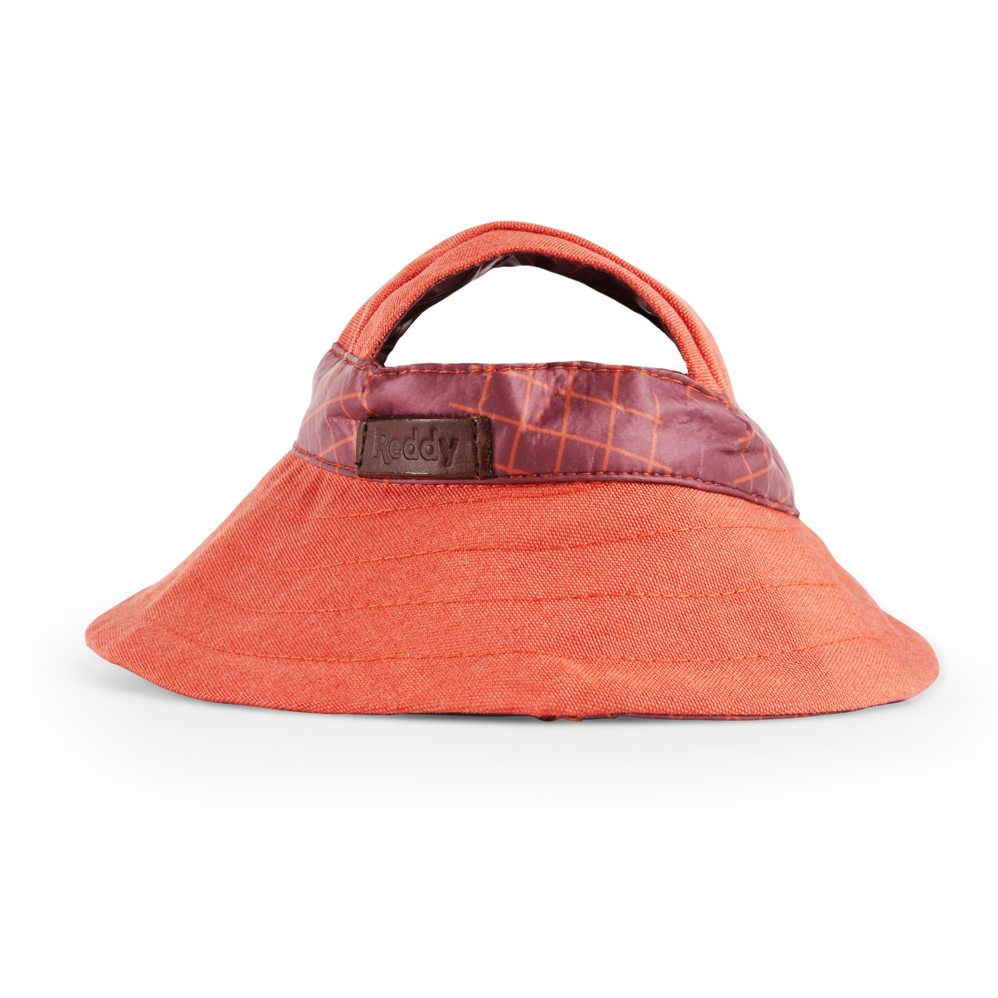 Reddy Orange Bucket Dog Hat， X-Small/Small