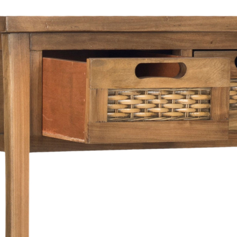 Mattie 3 Drawer Console Oak   Tropical   Console Tables   by V.S.D Furniture  Houzz