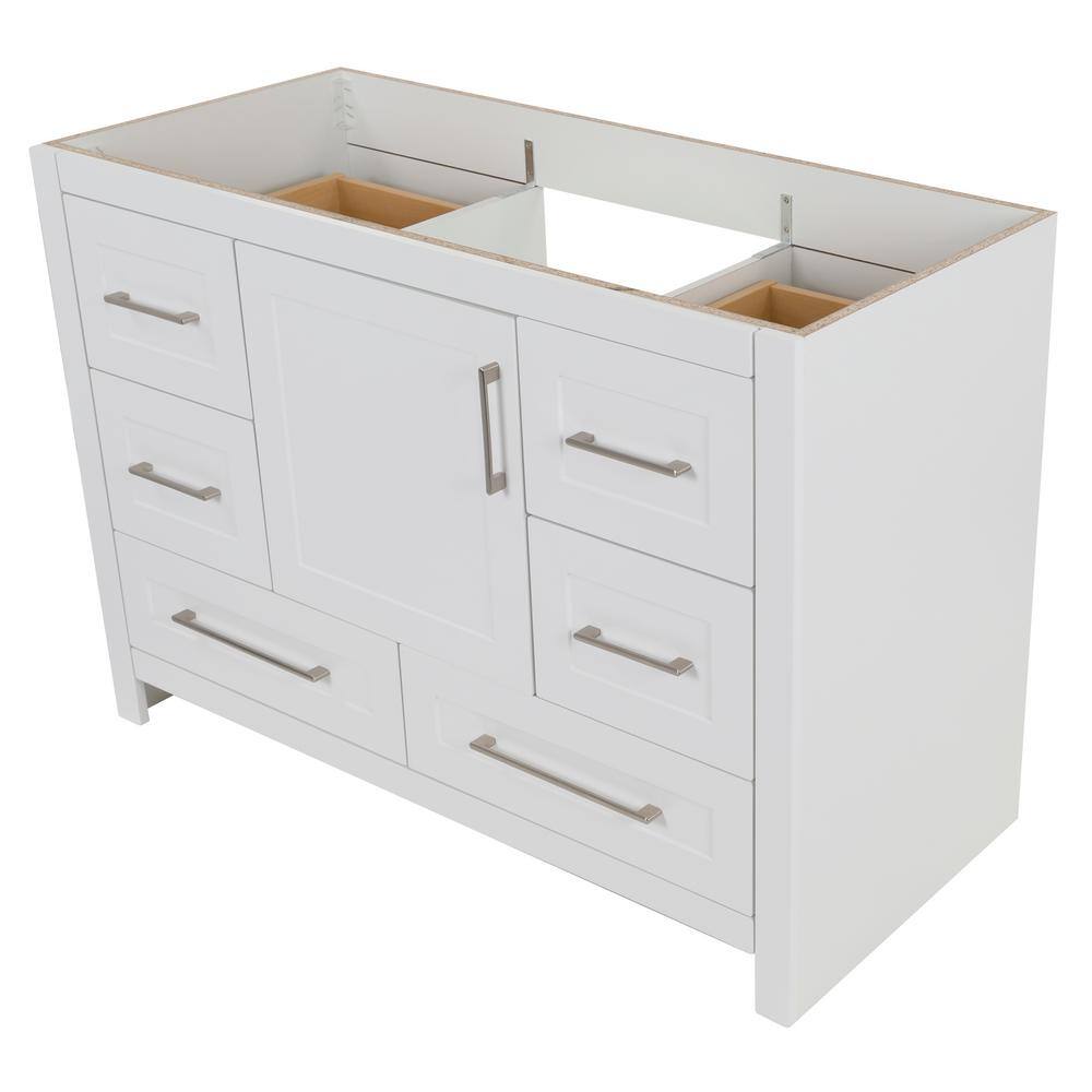 Home Decorators Collection Craye 48 in. W x 21.6 in. D x 34 in. H Bath Vanity Cabinet without Top in White CY48-WH