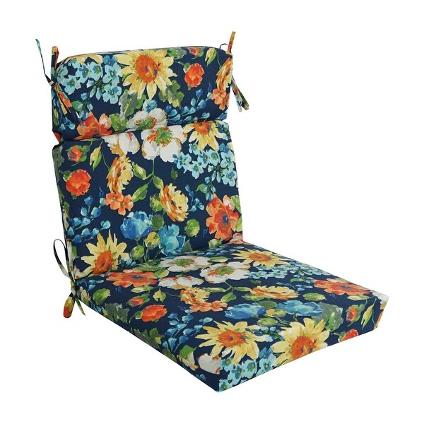 18-inch by 38-inch Three-section Outdoor Seat/Back Chair Cushion - 38