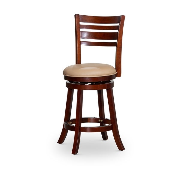 DTY Indoor Living Granby 4-Slat Back Swivel Stool