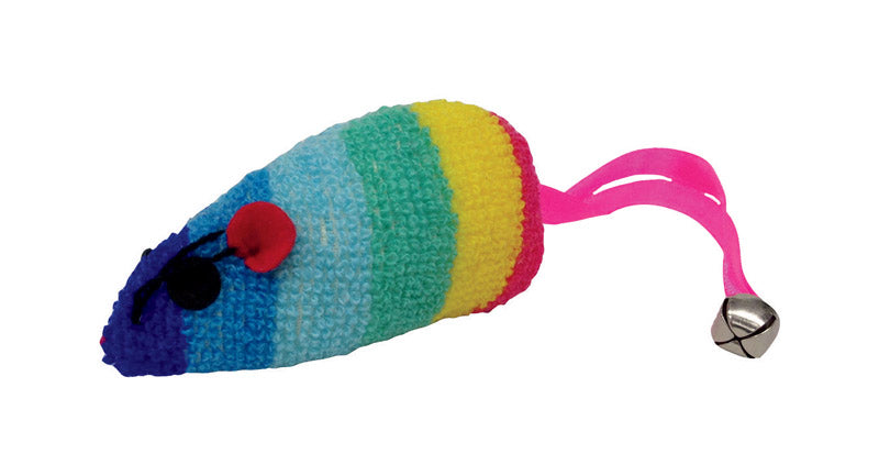 CATNIP RAINBOW MOUSE TOY