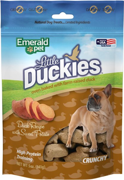 Emerald Pet Grain-Free Little Duckies with Duck and Sweet Potato Dog Treats