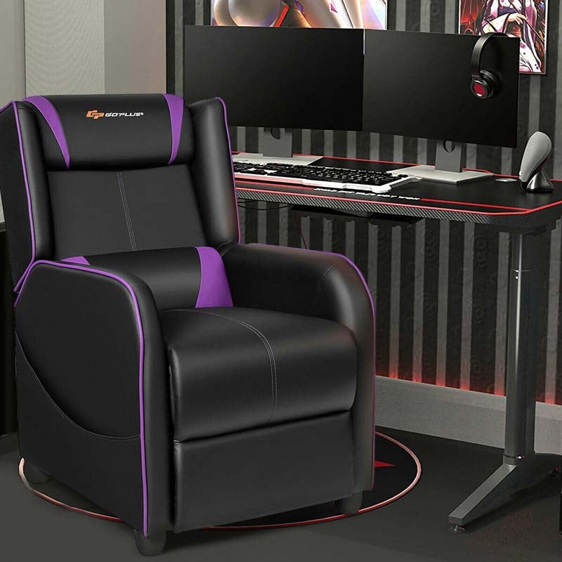 Massage Gaming Recliner Chair, Racing Style PU Leather Gaming Sofa, Living Room Sofa, Lounge Sofa, Home Theater Seat