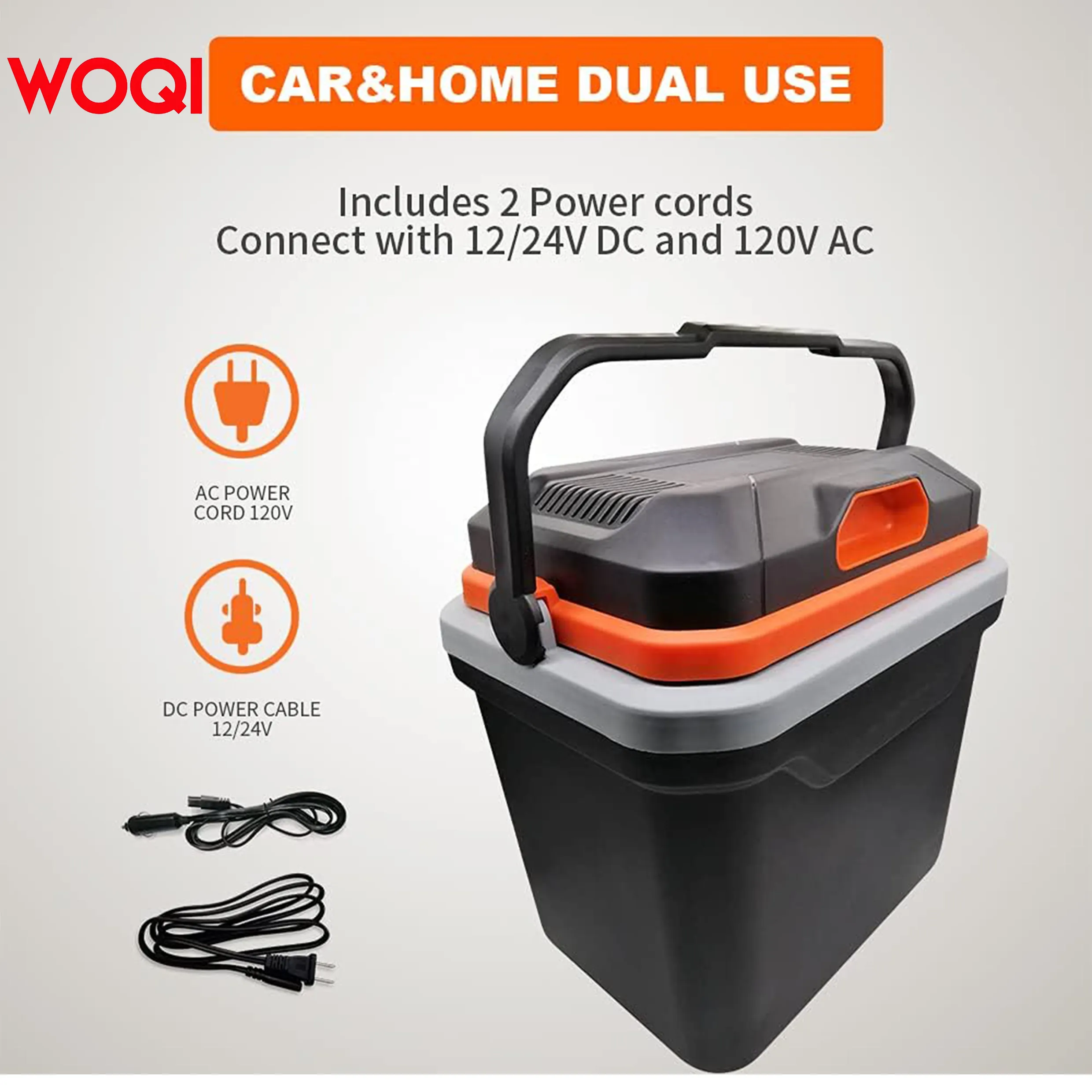 WOQI cooler and heater  electric ice cooler for travel  camping  vehicles  trucks  and homes