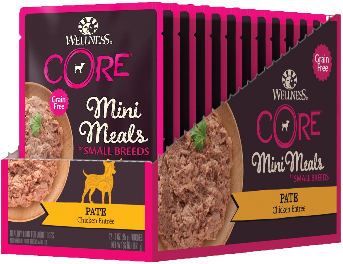 Wellness CORE Grain-Free Small Breed Mini Meals Chicken Pate Dog Food Pouches