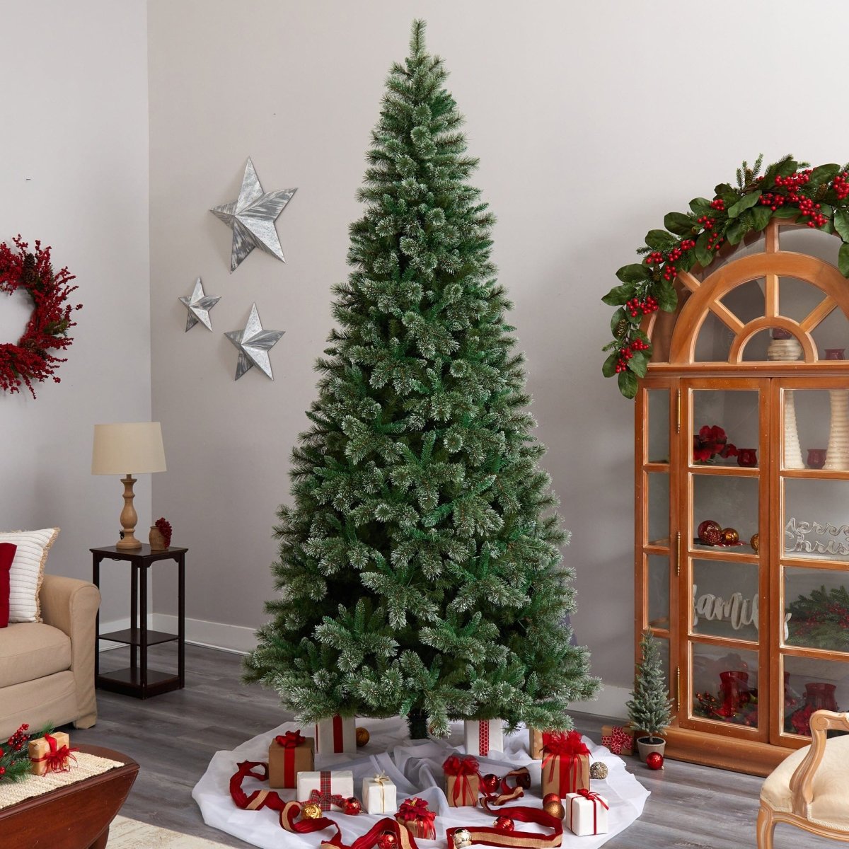 10’ Wisconsin Slim Snow Tip Pine Artificial Christmas Tree