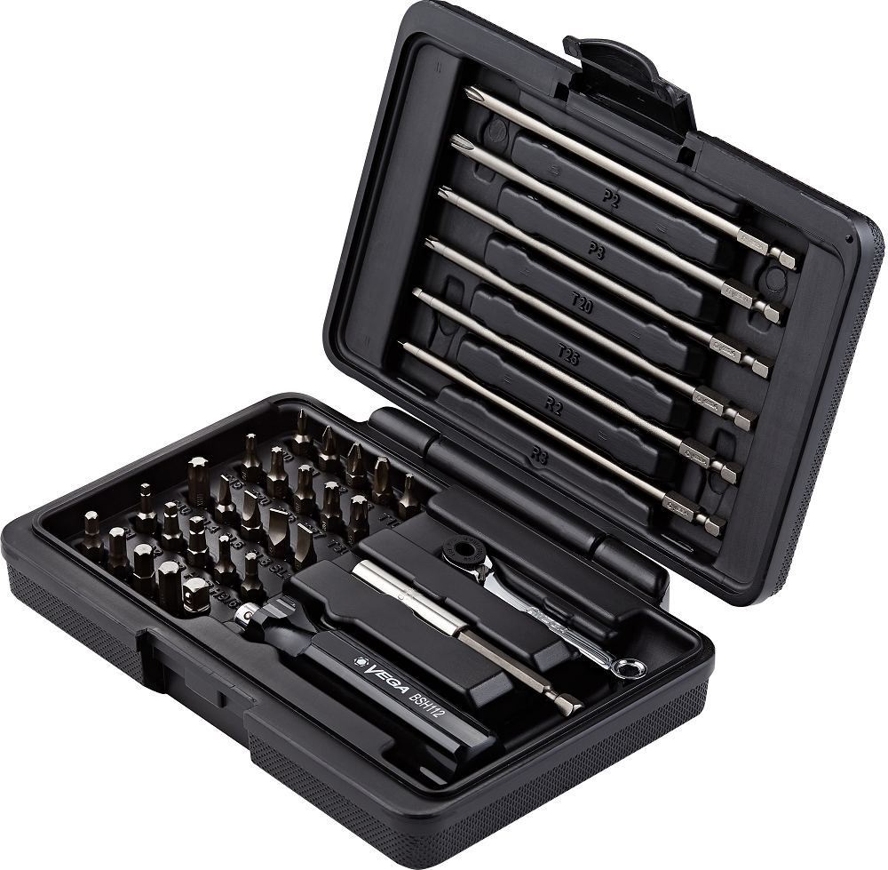 Vega Bit and Hand Driver Set with Ratchet 34pc ;