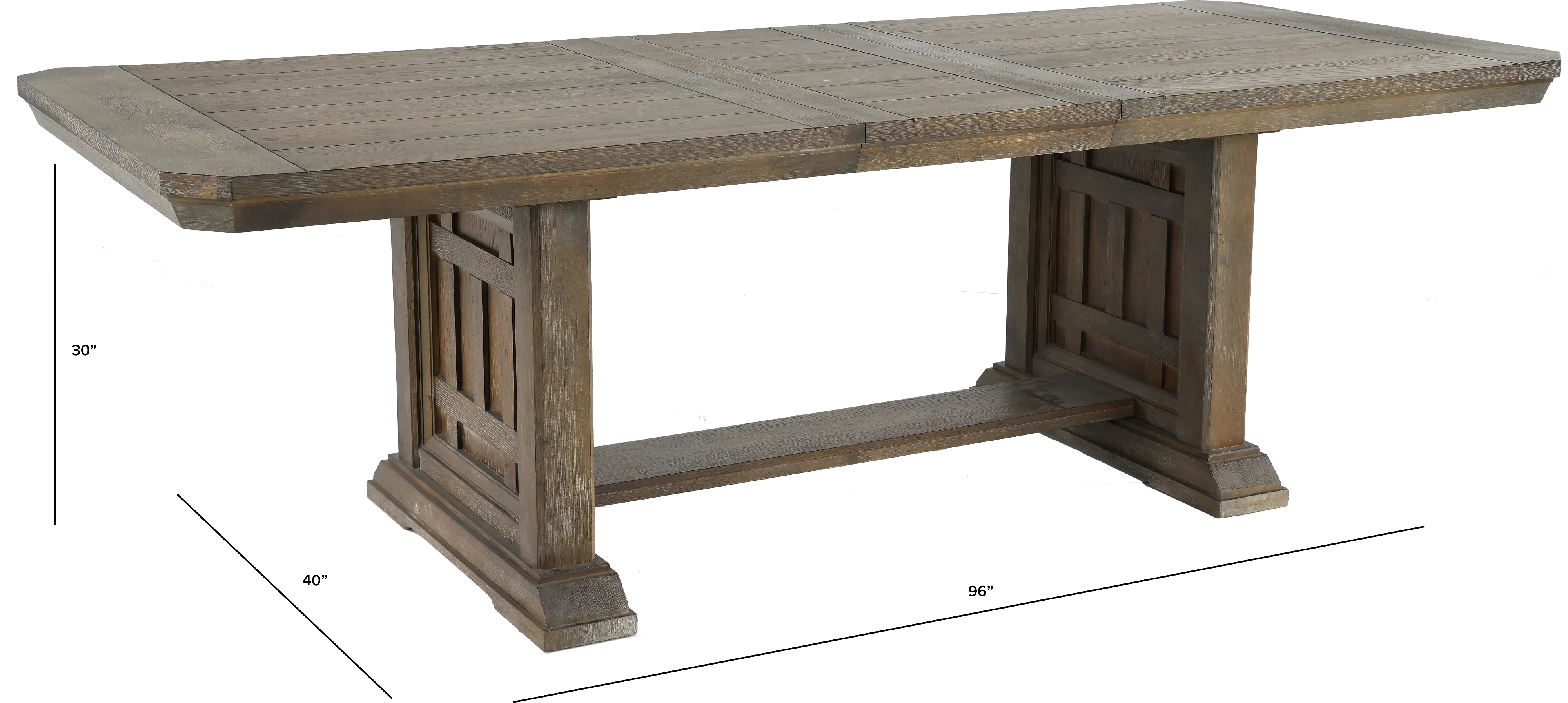 Artisan Prairie Aged Oak Trestle Dining Room Table