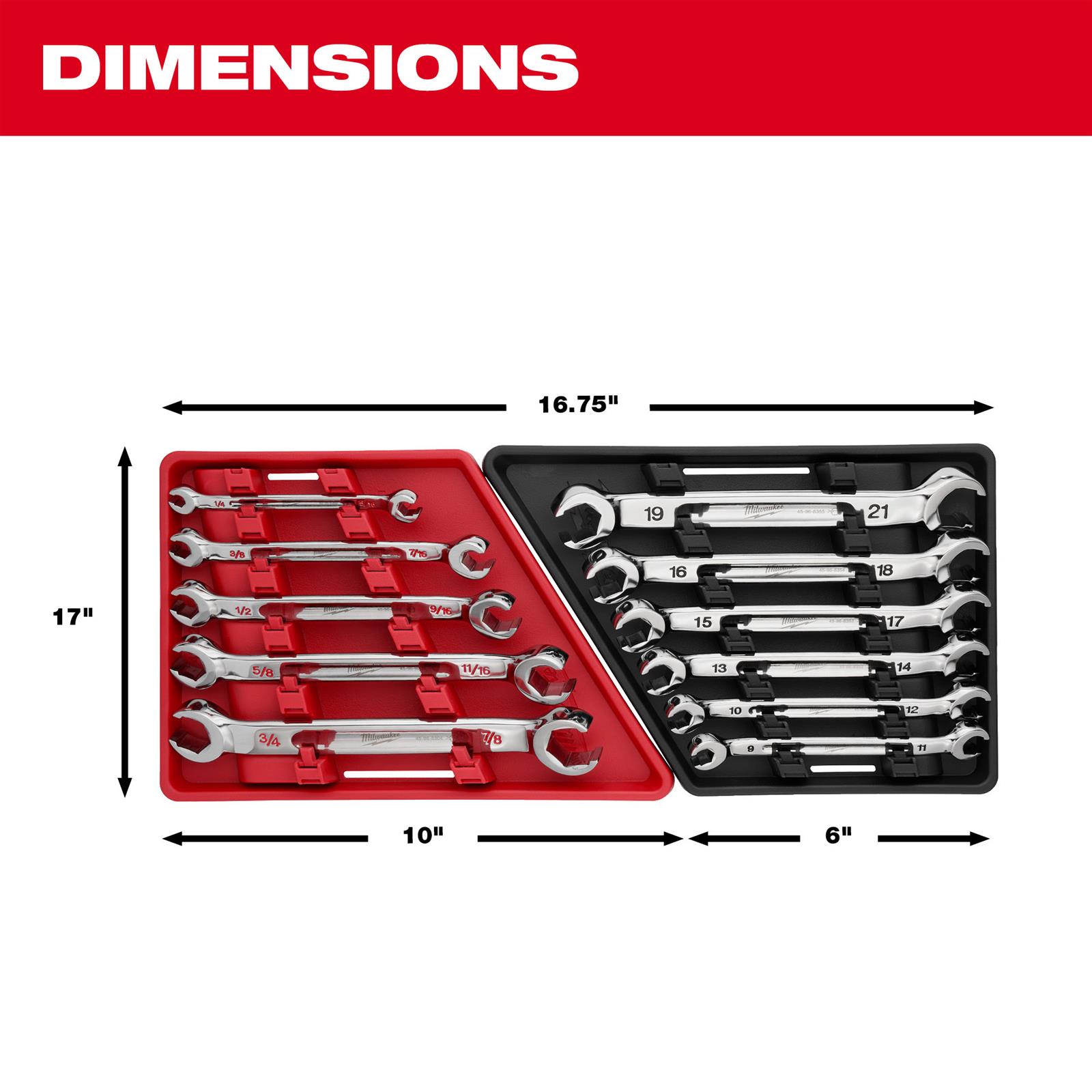 Milwaukee Tool 48-22-9471 Milwaukee Double End Flare Nut Wrenches