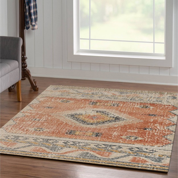 Great Zero Barlow Rug Off White red Linon