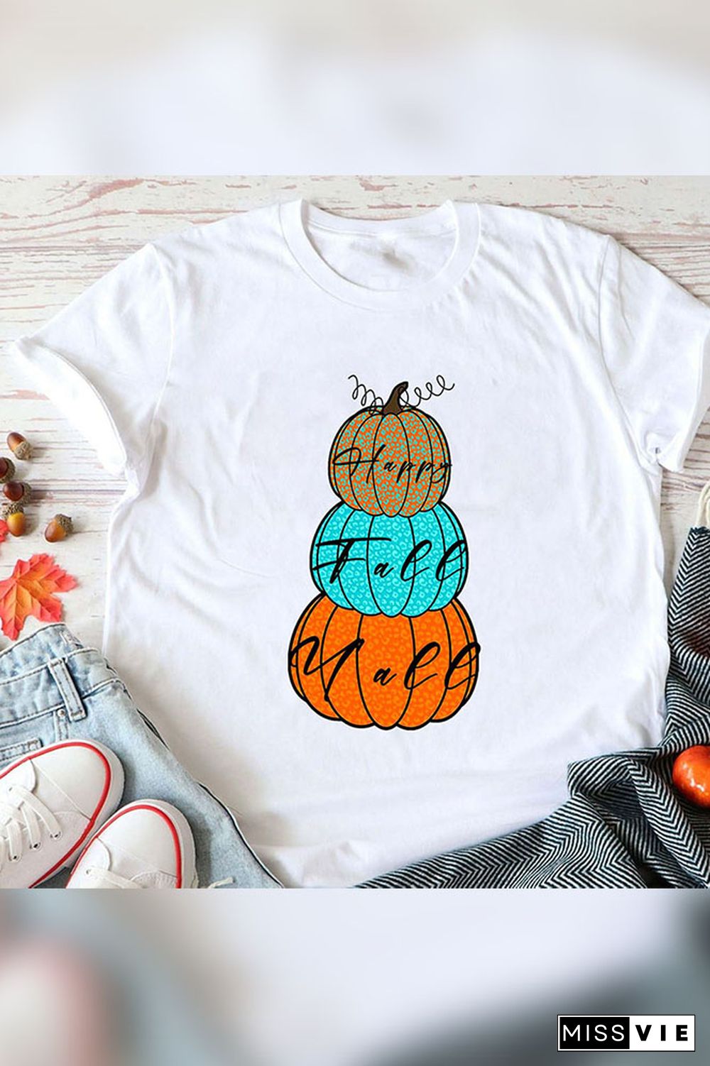 Pumpkin Fall Y'all Shirts Women Graphic Tees Wholesale