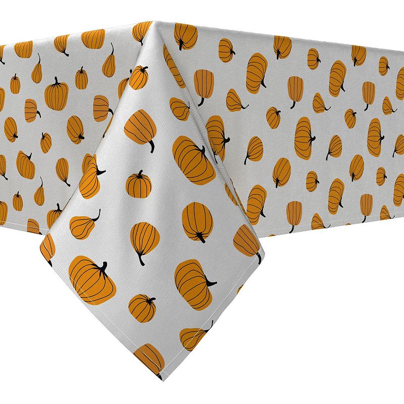 Rectangular Tablecloth， 100% Cotton， 52x104， Simple Pumpkin Design