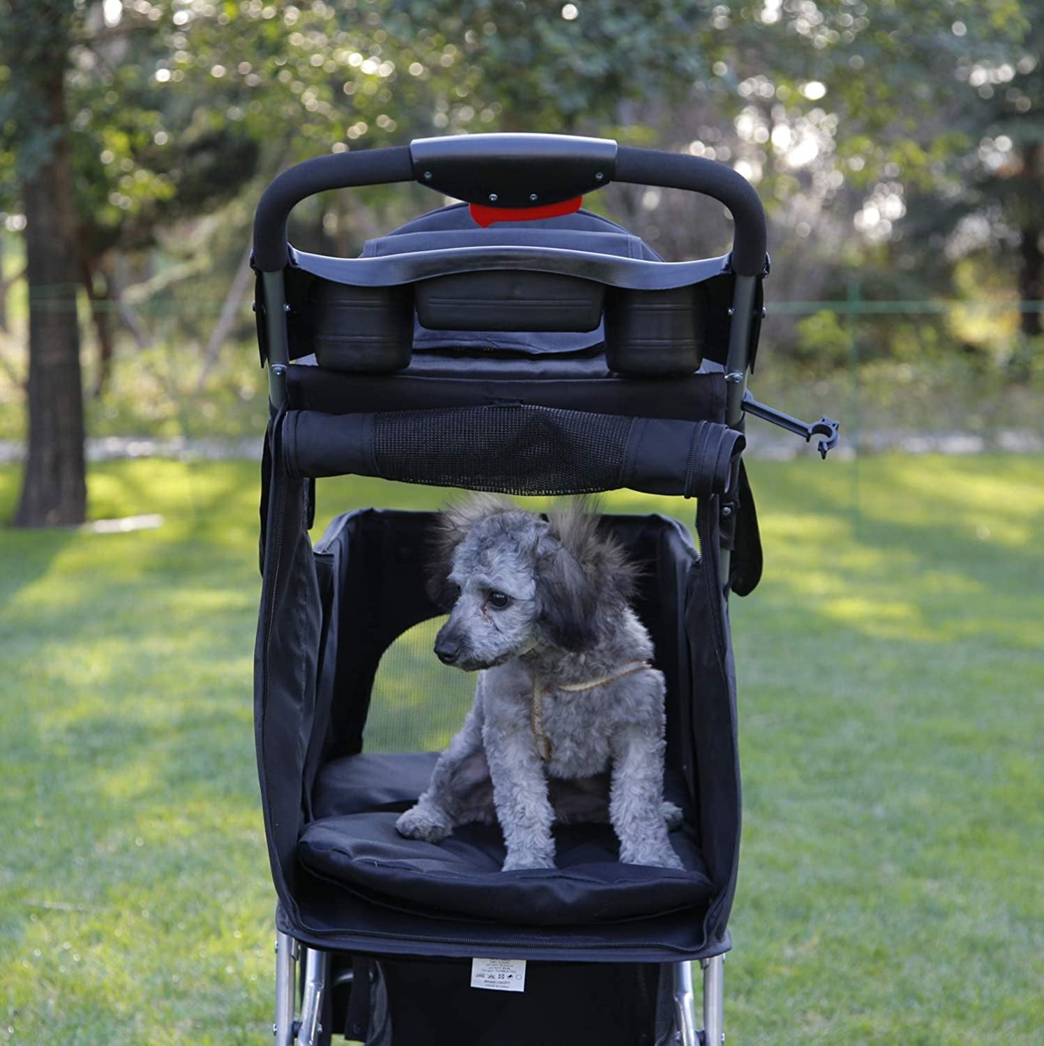 VIAGDO Dog Cat Stroller， Pet Strollers for Small Medium Dogs and Cats， 4 Wheels Dog Jogging Stroller Folding Doggy Stroller with Storage Basket for Dog and Cat Traveling Strolling Cart