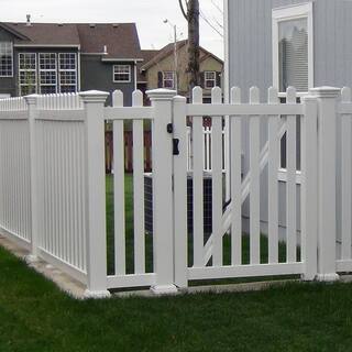 Weatherables Chelsea 4 ft. W x 3 ft. H White Vinyl Picket Fence Gate Kit SWPI-3-3X48