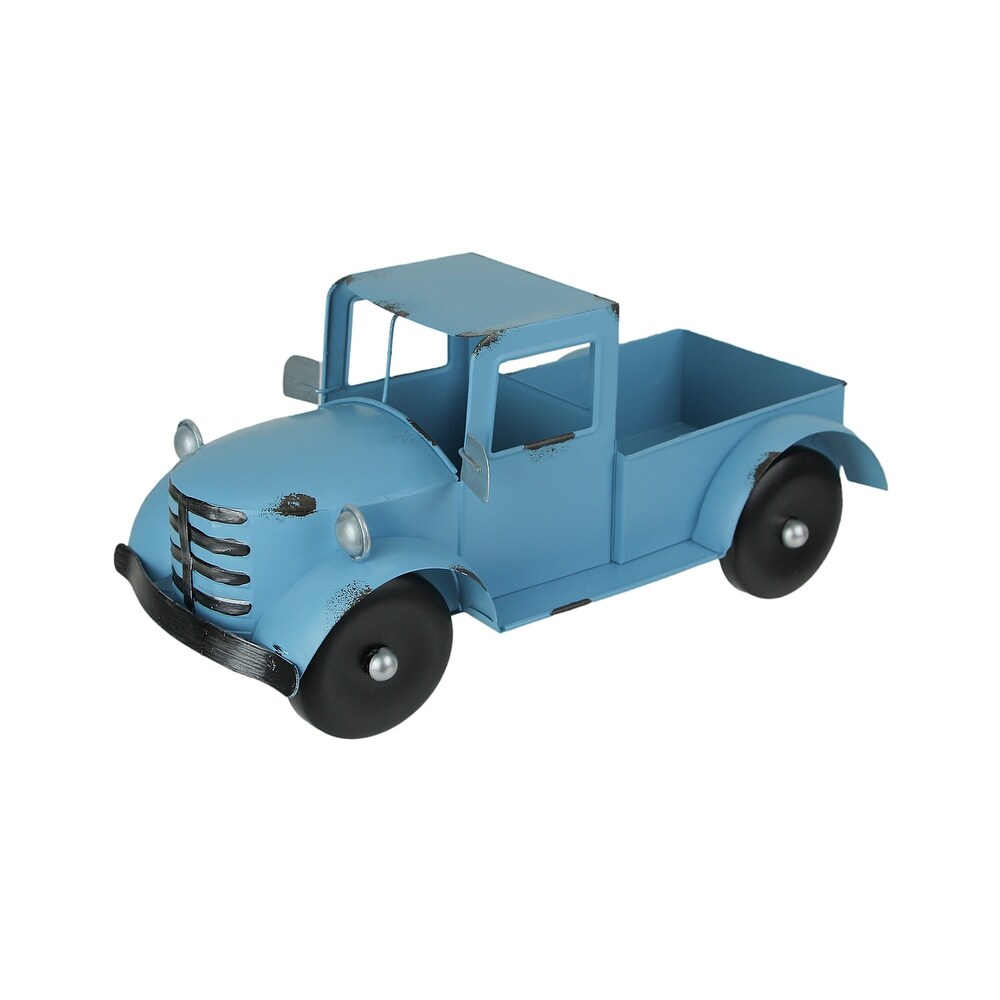 Rustic Metal Antique Truck Indoor Or Outdoor Planter   6.75 X 14.5 X 7 inches