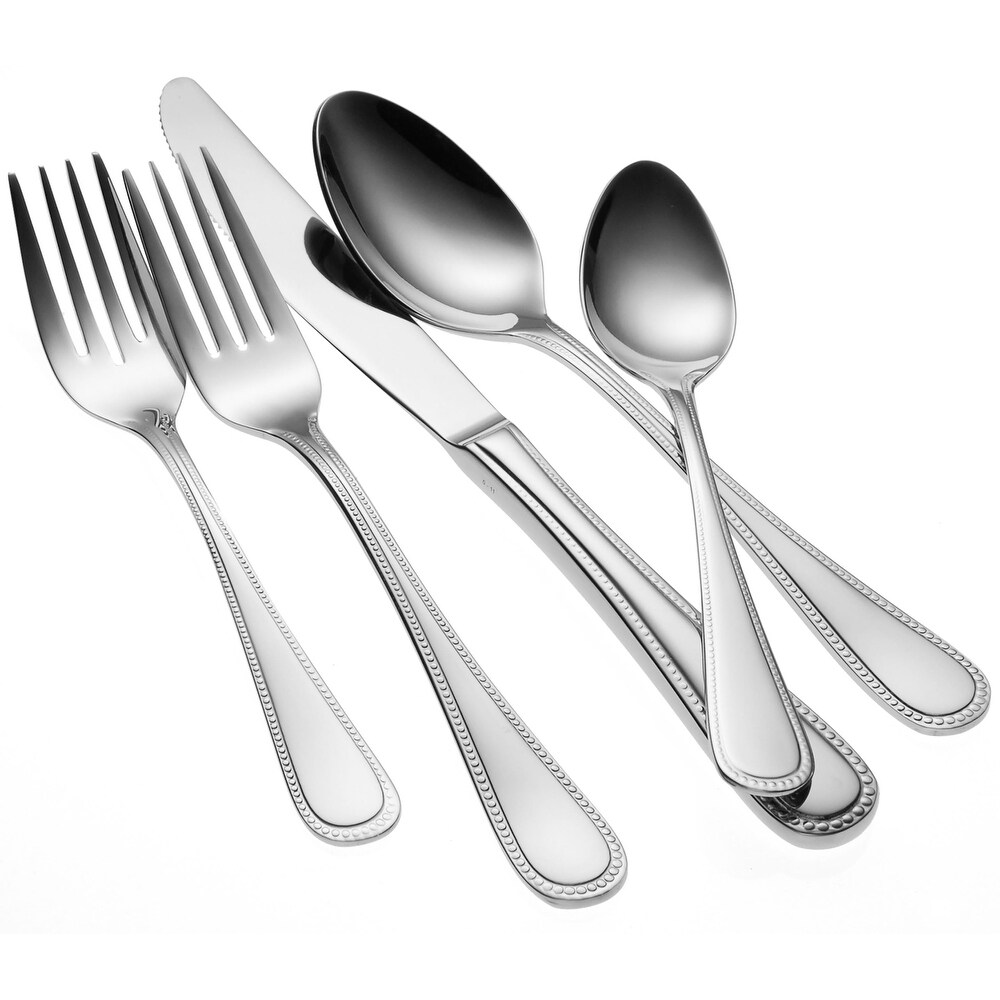 Oneida 18/10 Stainless Steel Pearl Table Forks  European Size (Set of 12)