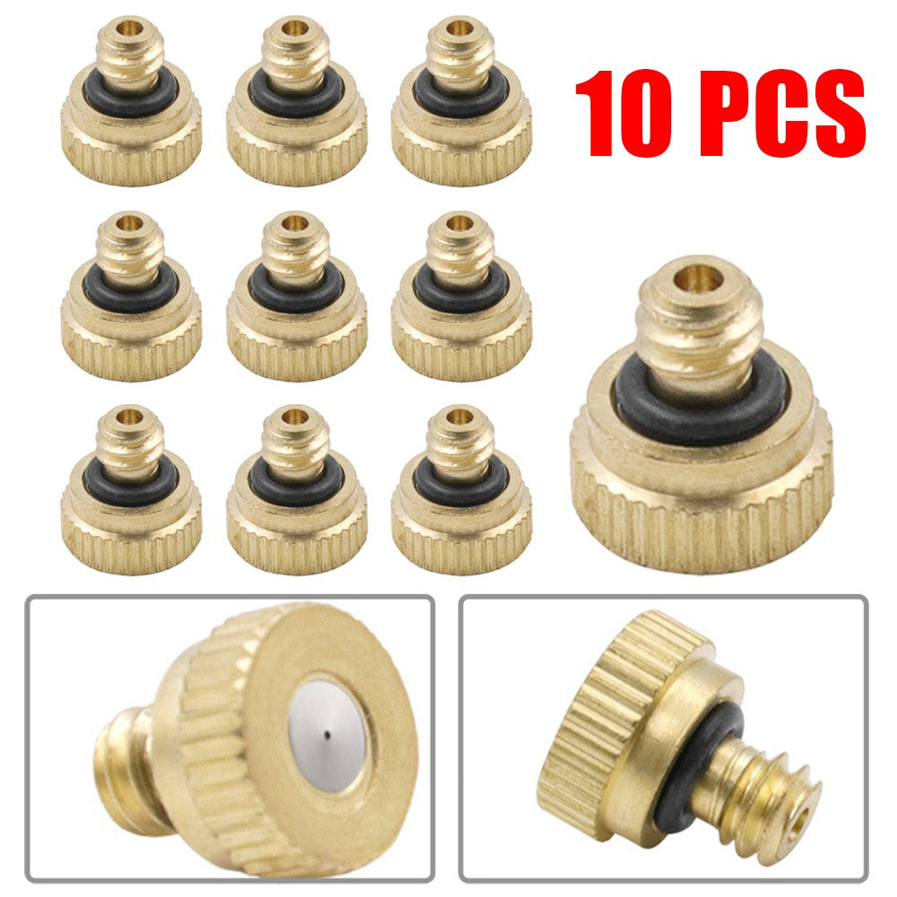 QIFEI 20Pcs Brass Misting Nozzles for Cooling System 0.012