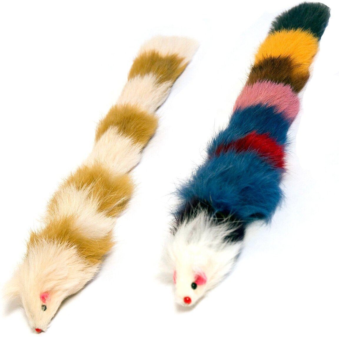 Iconic Pet Fur Weasel Squeaky Chaser Cat Toy