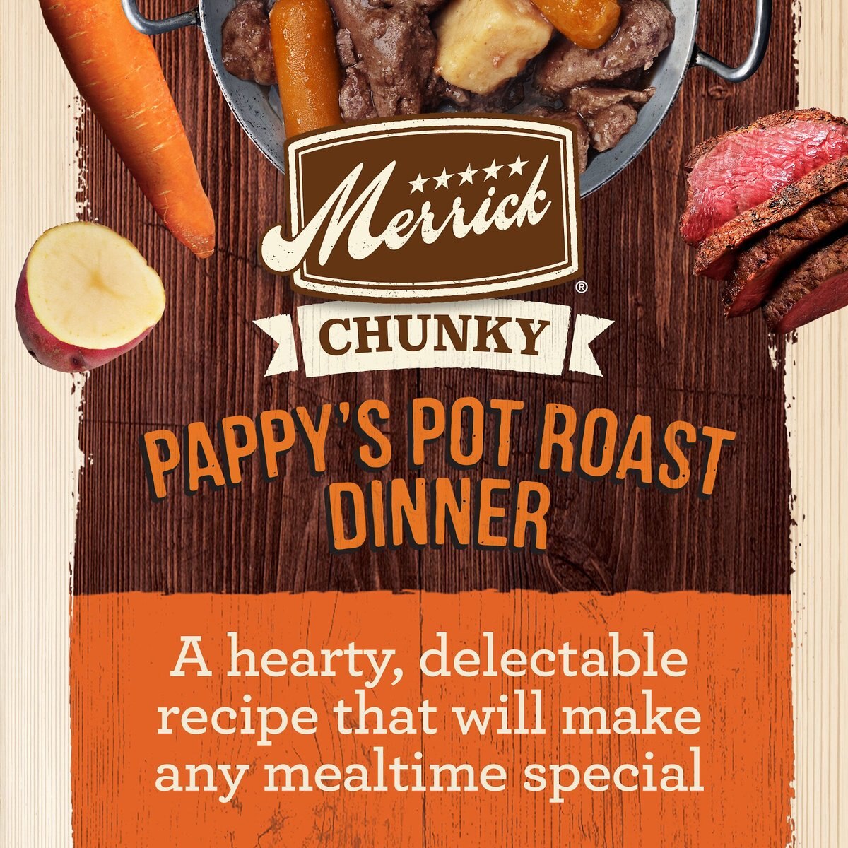 Merrick Chunky Grain-Free Pappy's Pot Roast Dinner Canned Dog Food