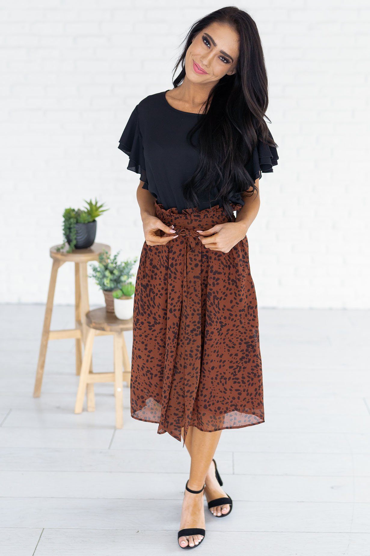 Look This Way Modest Tie Skirt