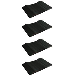 Park Smart Solid PVC 10 in. Wide Small Vehicle Tire Saver Ramps (Set of 4) 90410