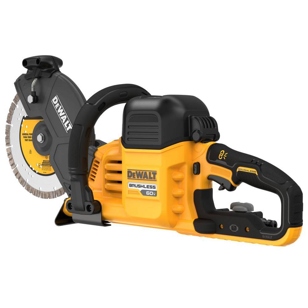 DW FLEXVOLT 60V MAX Cordless 9 in. Cutoff Saw and (2) FLEXVOLT 9.0Ah Batteries DCS692X2