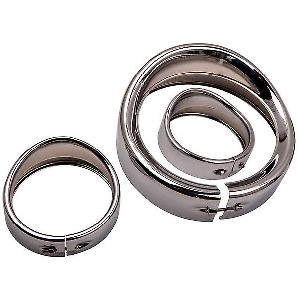 7 Inch Visor Style Headlamp Trim Ring and 4.5 Inch Trim Ring For Street Glide 10812