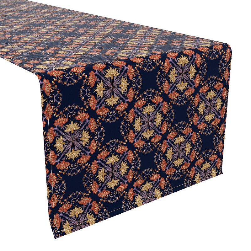 Table Runner， 100% Cotton， 16x90， Floral 37